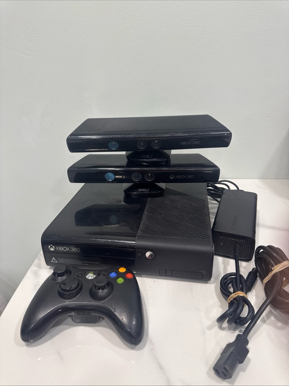 Microsoft Xbox 360 Bundle with Dual Kinect Sensors and Black Wireless Controller